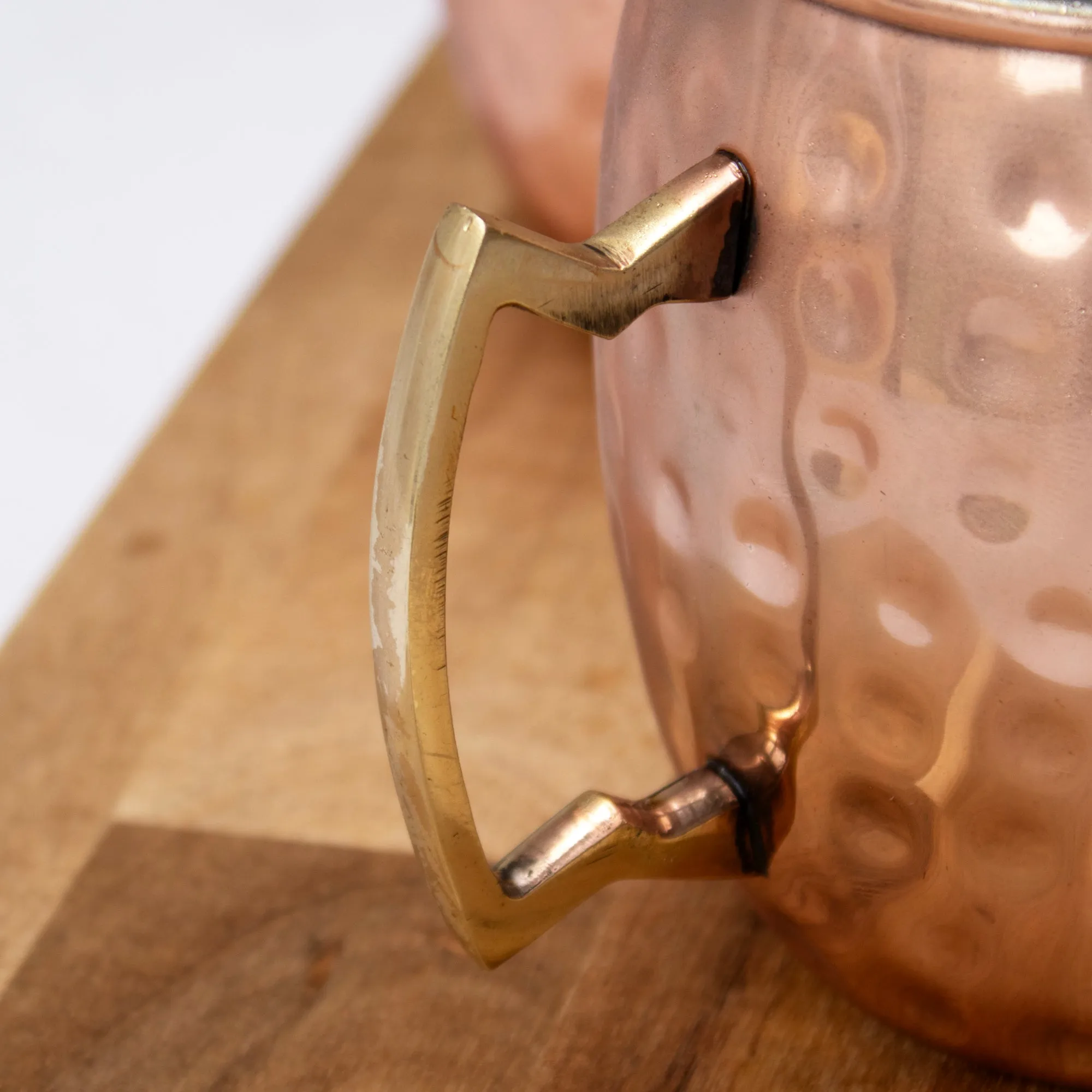 Set Of 4 Copper Barrel Moscow Mule Mugs