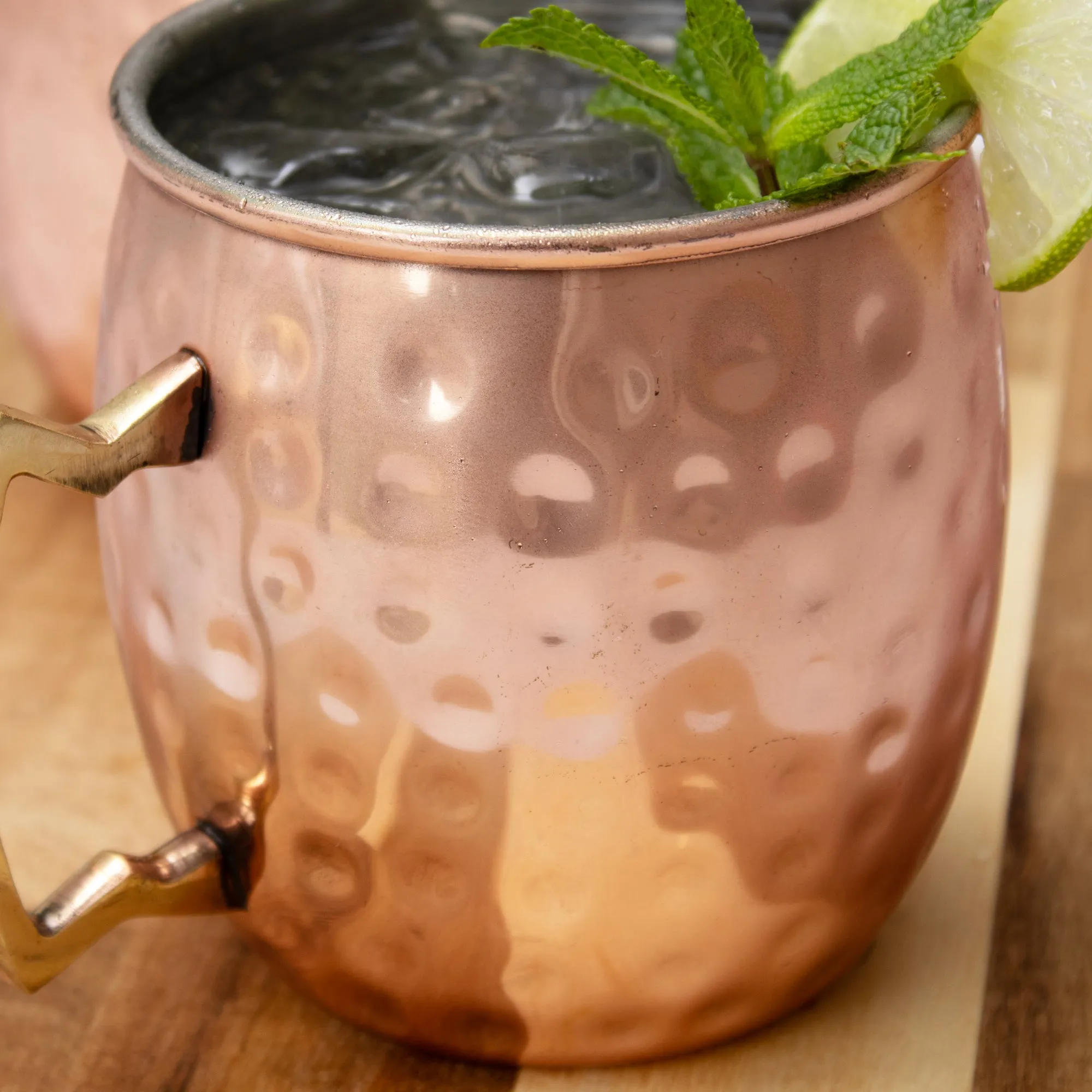 Set Of 4 Copper Barrel Moscow Mule Mugs