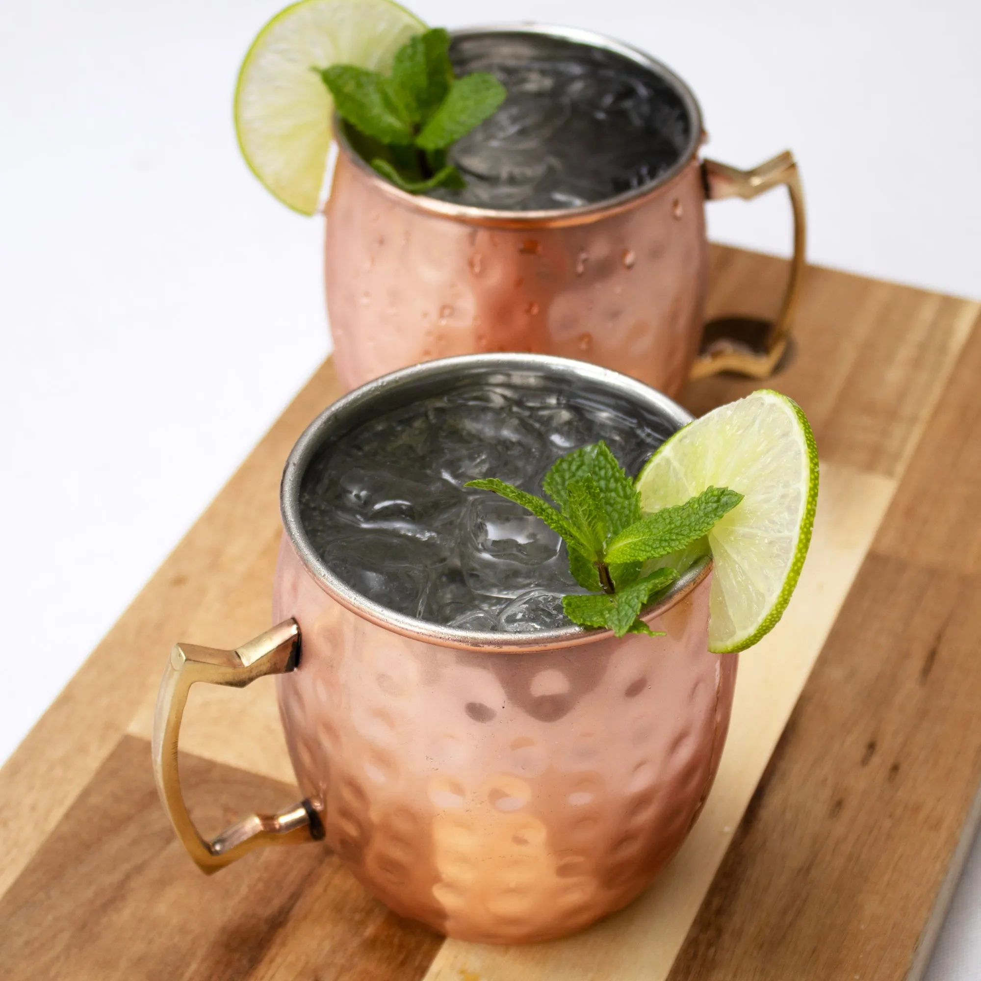 Set Of 4 Copper Barrel Moscow Mule Mugs