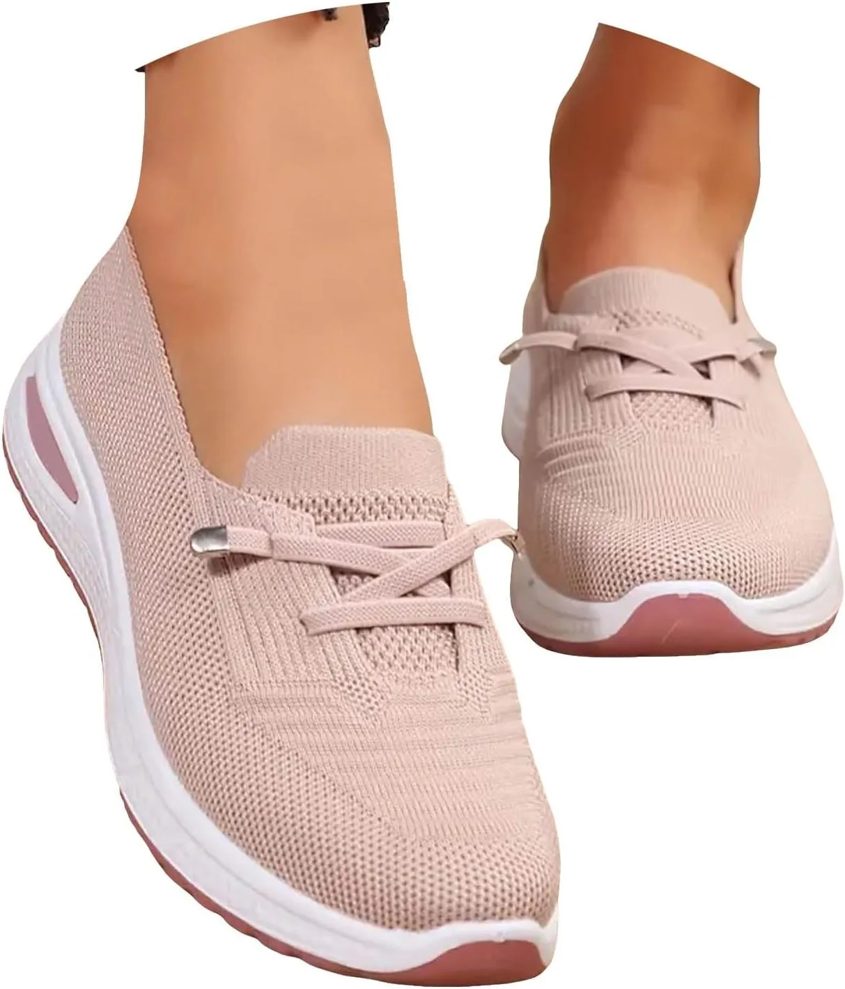 Sneakers for Women Slip On Tennis Running Shoes Non Slip Walking Shoes Gym Workout Breathable Fashion Sneakers