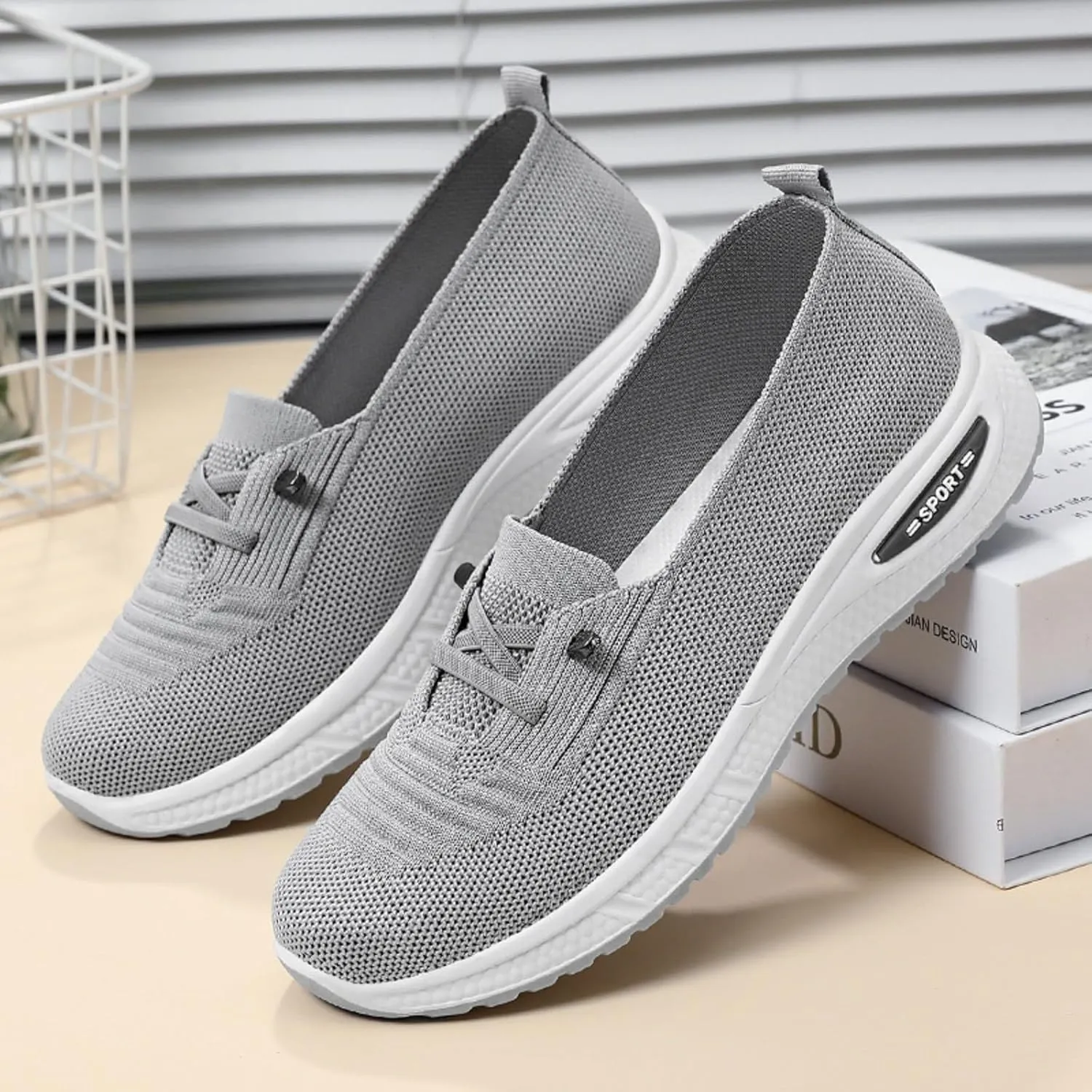 Sneakers for Women Slip On Tennis Running Shoes Non Slip Walking Shoes Gym Workout Breathable Fashion Sneakers