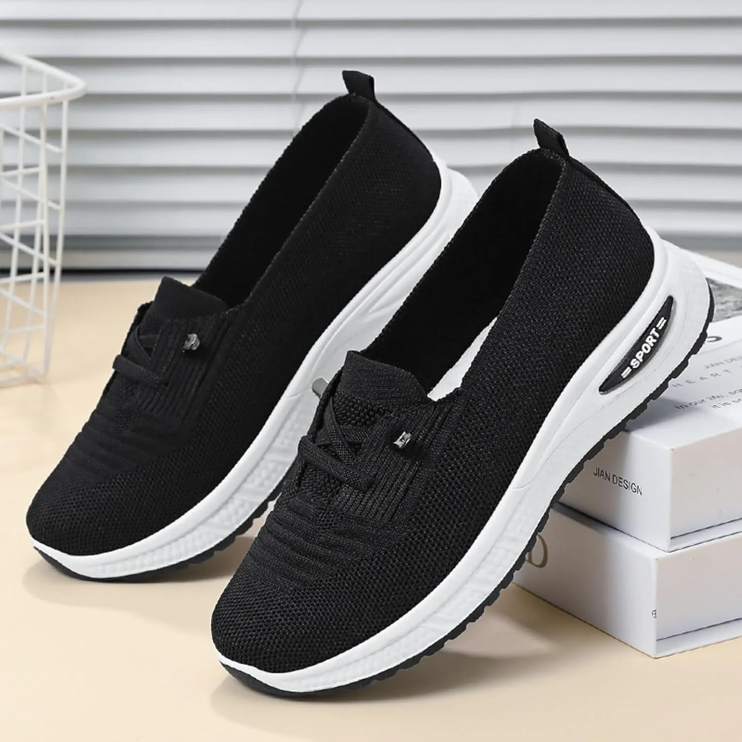 Sneakers for Women Slip On Tennis Running Shoes Non Slip Walking Shoes Gym Workout Breathable Fashion Sneakers