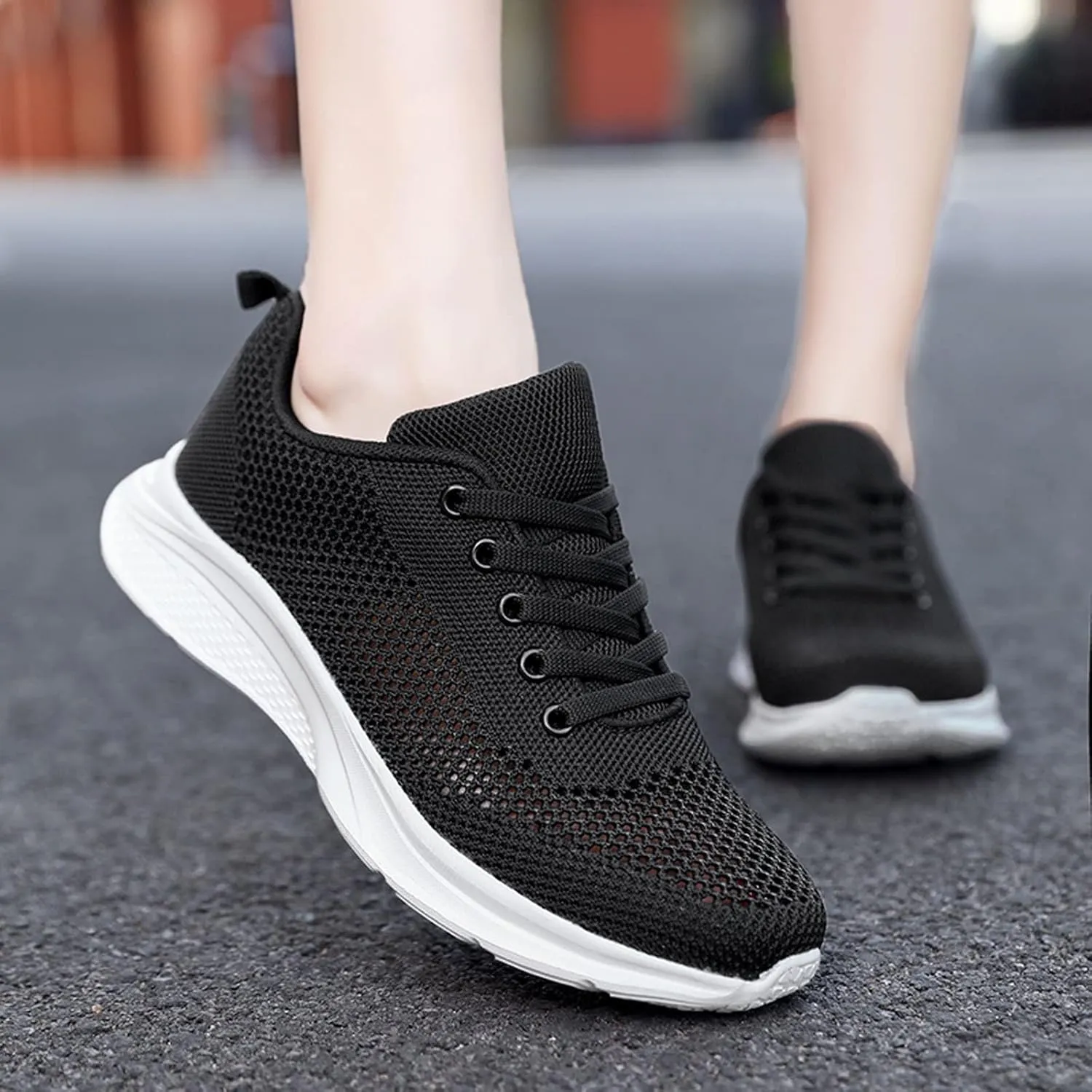 Sneakers for Women Walking Shoes Casual Lace Up Running Shoes for Women Slip On Men Casual Shoes Platform Sneakers Brown Tennis Shoe Cross Trainer Shoe
