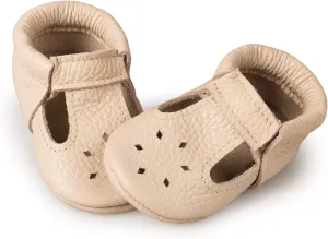 Soft Sole Infant, Baby and Toddler Shoes ?C Elastic T-Strap Italian Leather Baby Moccasin Shoes for Boys and Girls; Crib Shoes to Baby Walking Shoes Handcrafted in Europe