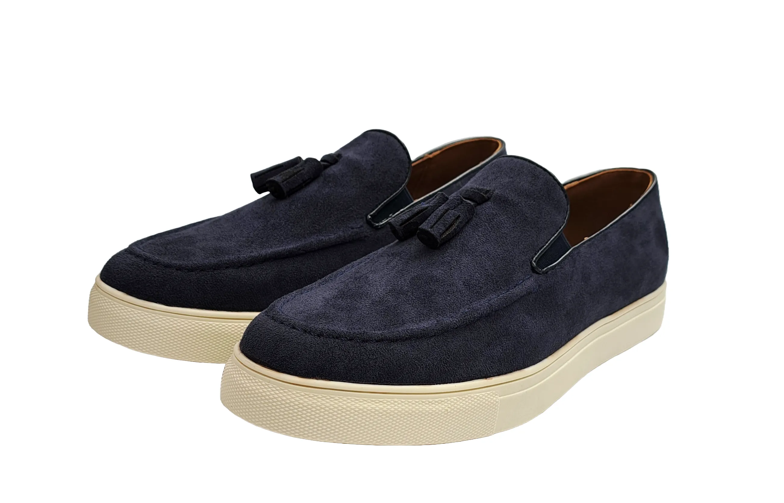 SOFT SPLIT LEATHER BLUE PENNY LOAFERS