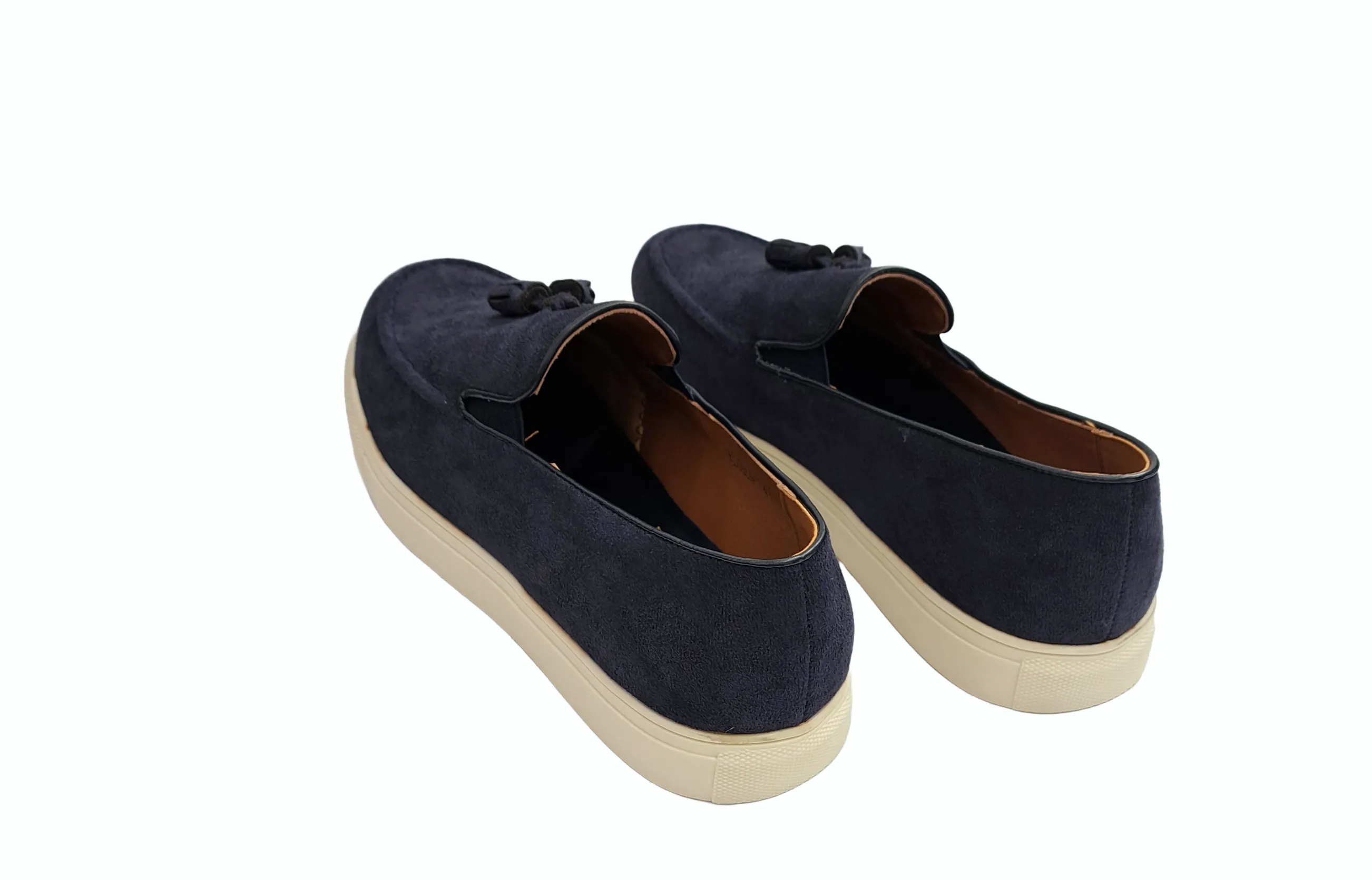 SOFT SPLIT LEATHER BLUE PENNY LOAFERS