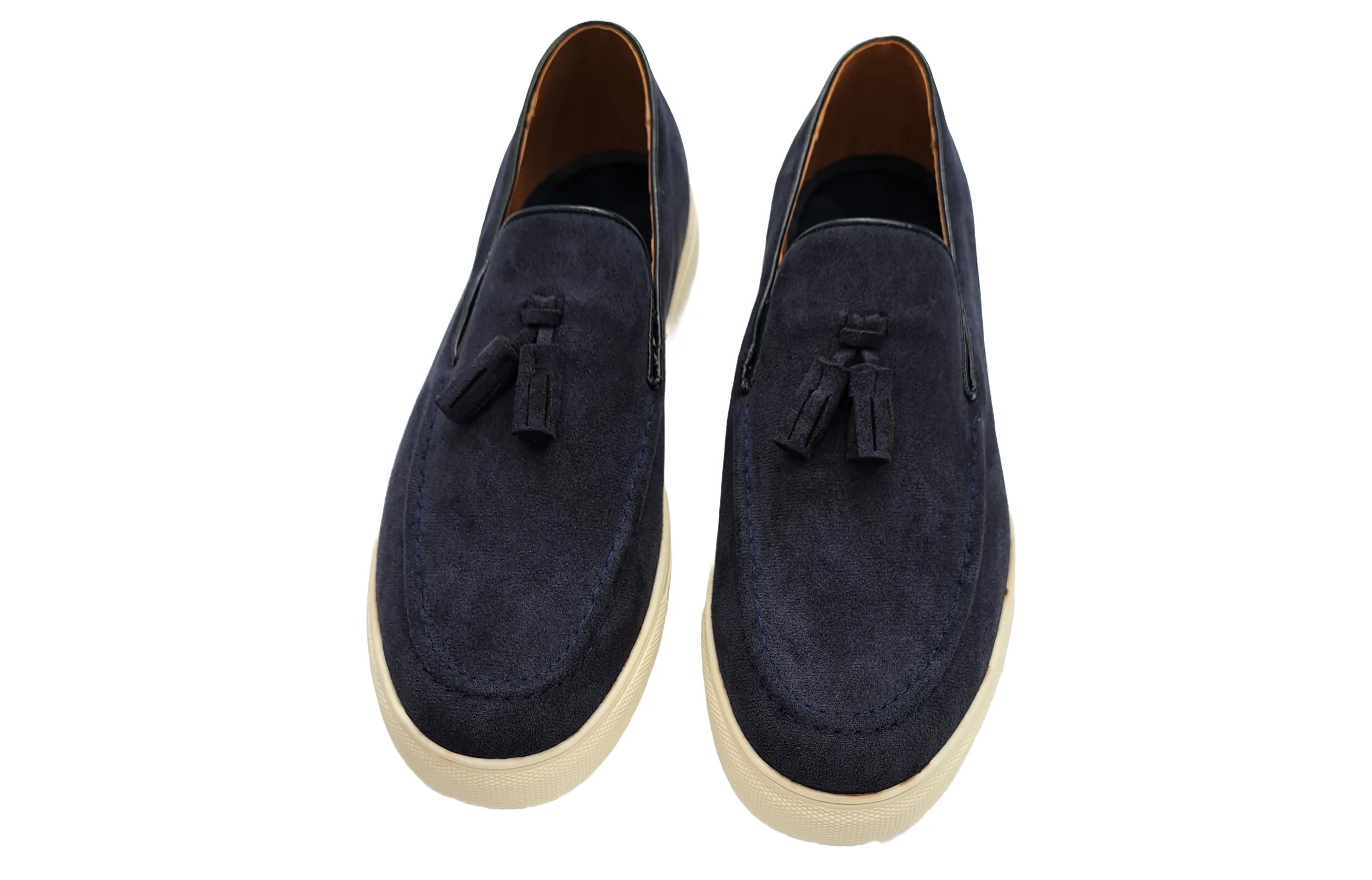 SOFT SPLIT LEATHER BLUE PENNY LOAFERS