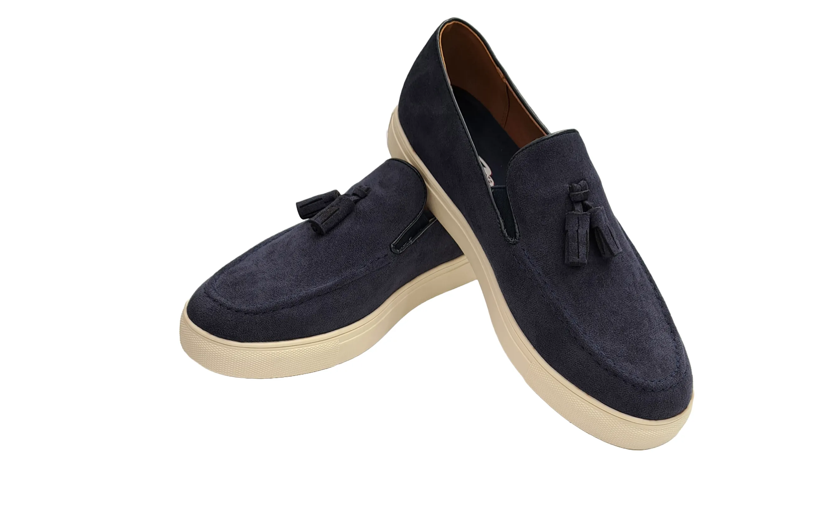 SOFT SPLIT LEATHER BLUE PENNY LOAFERS