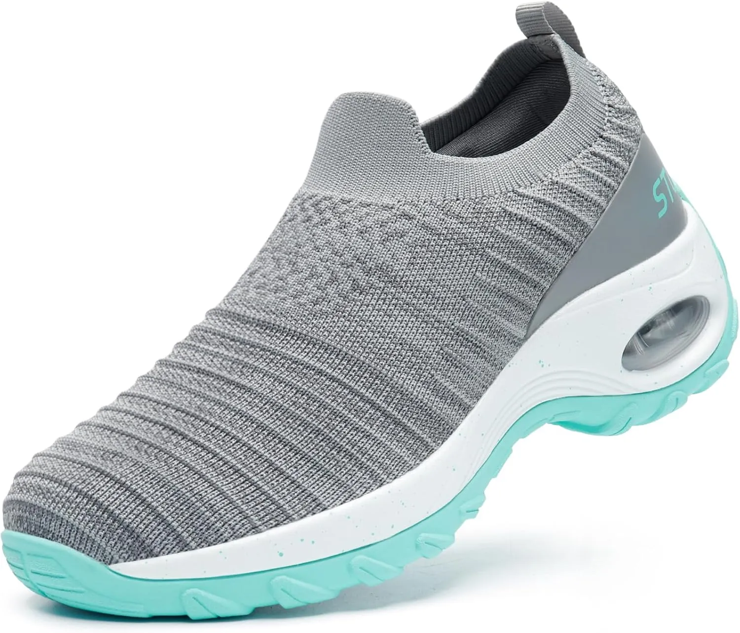 STQ Walking Shoes for Women Non Slip Work Shoes Comfort Slip on Sneakers