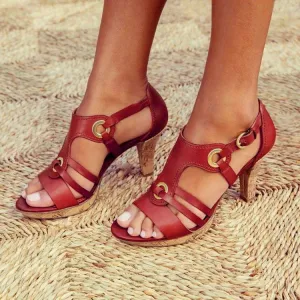 Summer Metal Buckle High Heel Ladies Sandals Spot