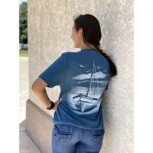 Super Soft Short Sleeve V-Neck - Beach Bound