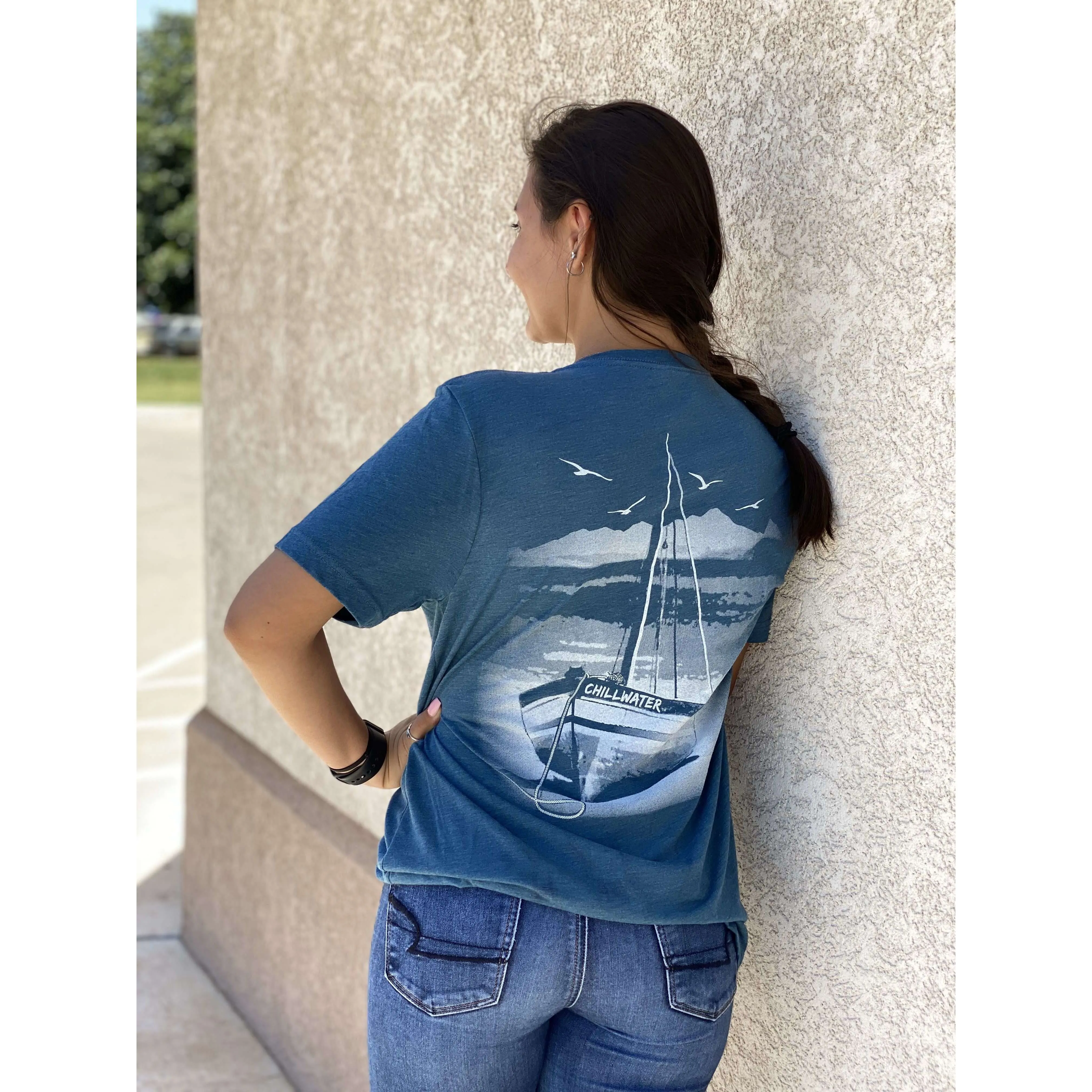 Super Soft Short Sleeve V-Neck - Beach Bound