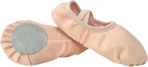 Toddler Ballet Shoes for Girls Satin Girls Soft Leather Ballet Slippers Solid Lightweight Indoor Dance Shoes