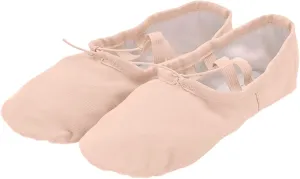 Toddler Ballet Shoes, Soft Leather Ballet Slippers, Ethnic No-Tie Ballet Shoes Dance Yoga Shoes for Big Girls
