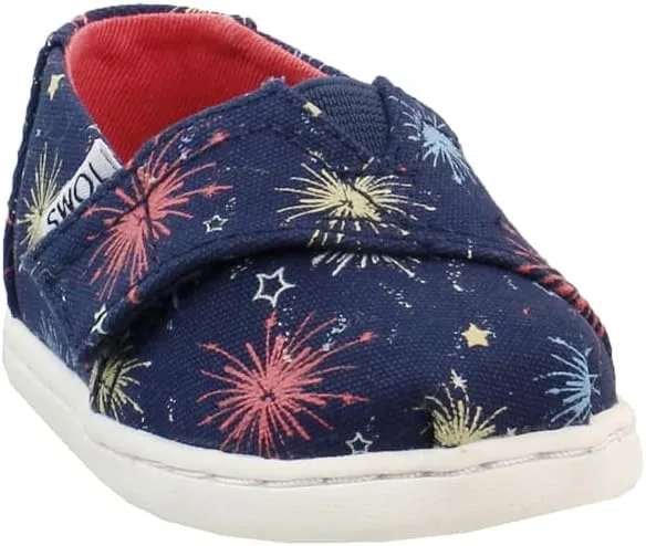 TOMS Toddler Boys Alpargata Slip On Sneakers Shoes Casual - Blue