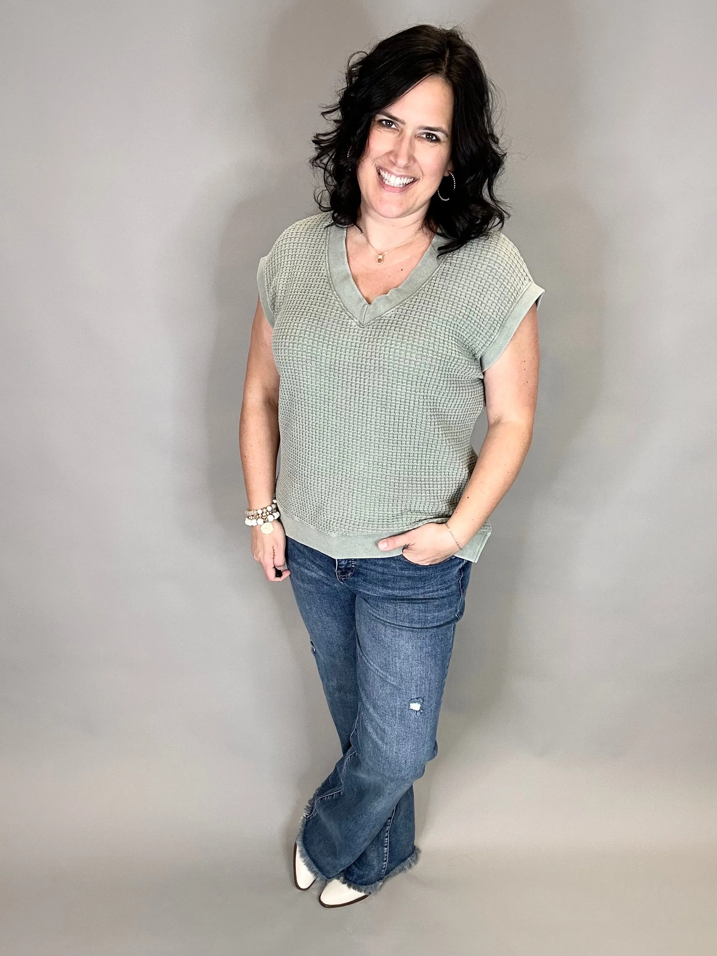 Tummy Control Long Straight Jeans