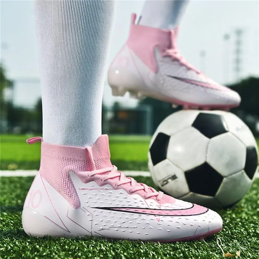 Turf Soccer Shoes Men Women Indoor Soccer Cleats Youth Football Boots Adult High Top Training Zapatos de Ftbol TF FG
