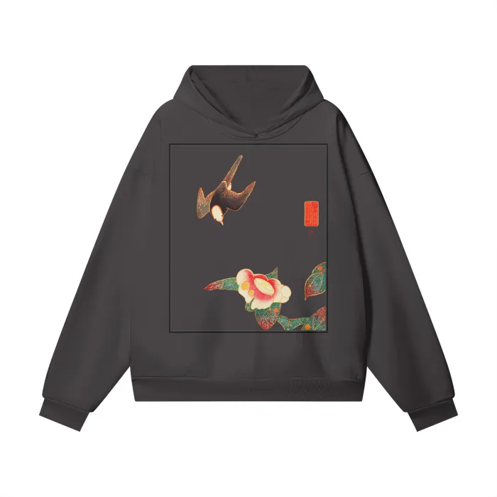 Ultra Heavyweight Japanese Art Hoodie 460GSM with hidden side pockets