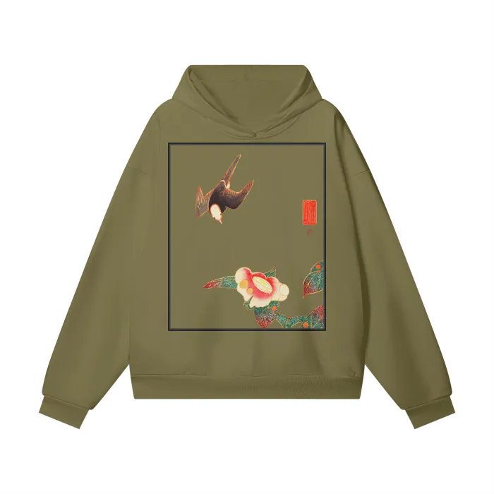 Ultra Heavyweight Japanese Art Hoodie 460GSM with hidden side pockets