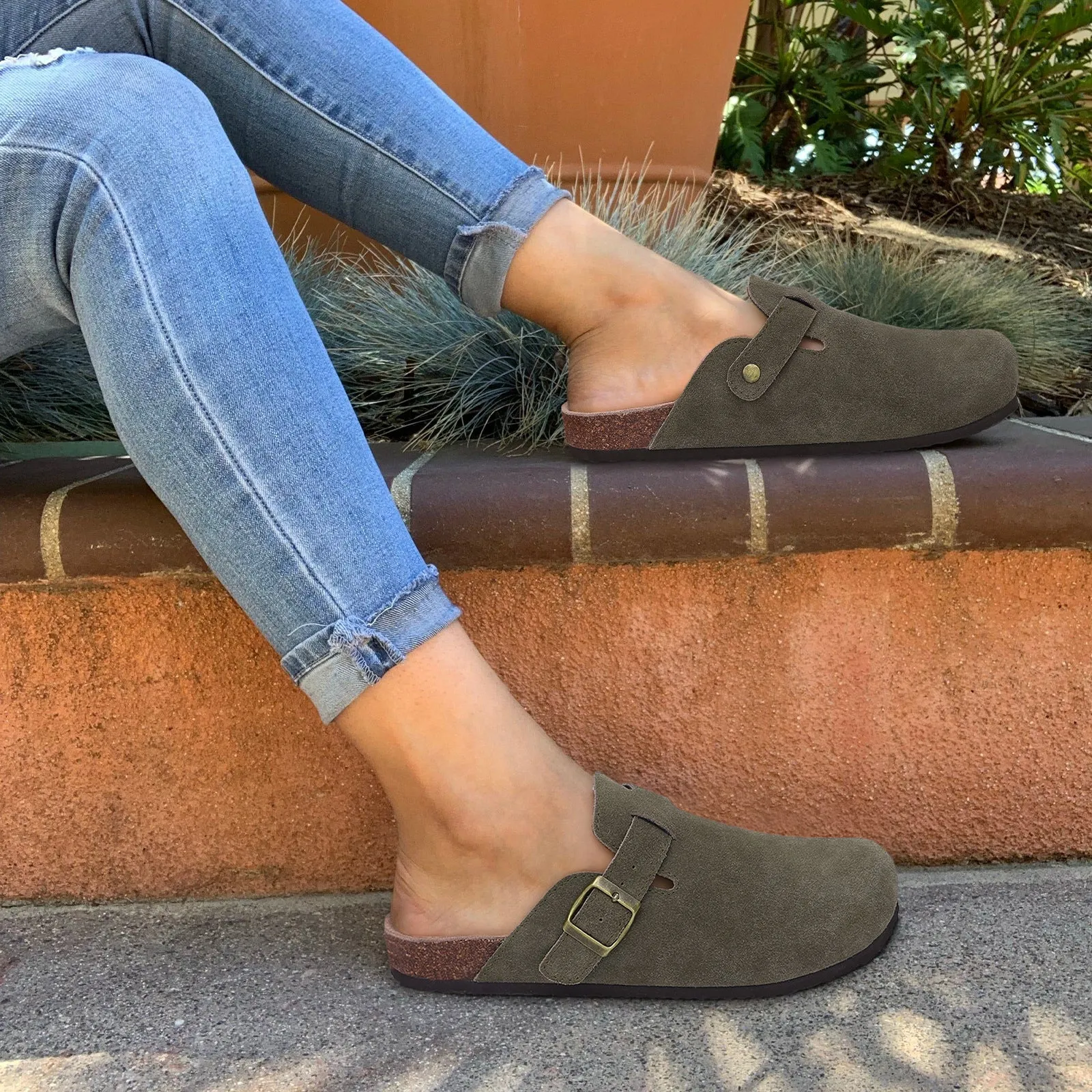 Unisex Fashion Boston Suede Clogs Mens or Women's