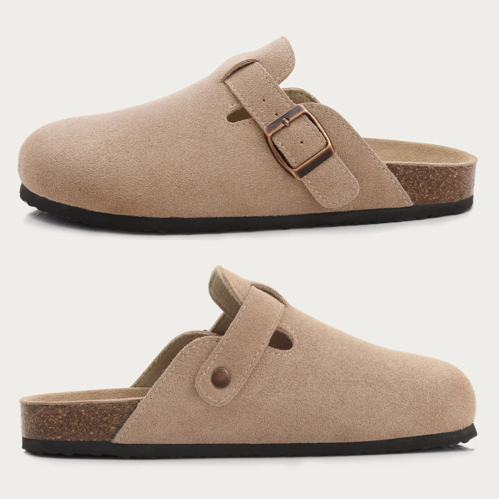 Unisex Fashion Boston Suede Clogs Mens or Women's