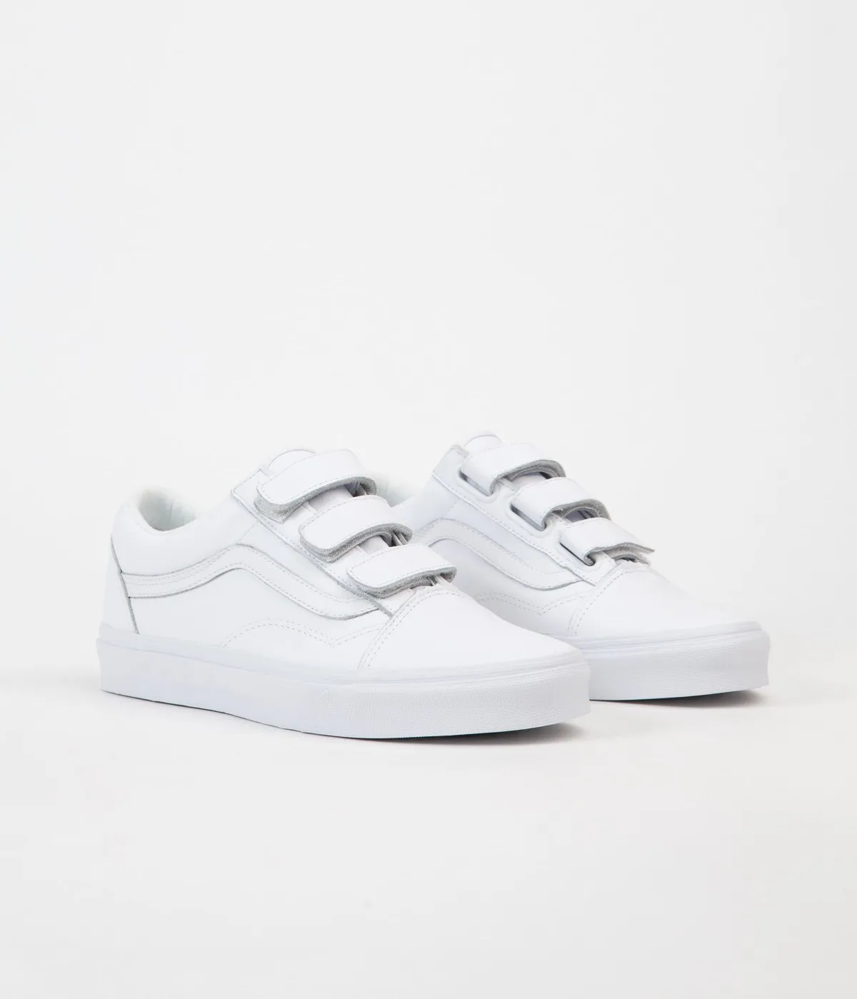 Vans Old Skool V Mono Leather Shoes - True White