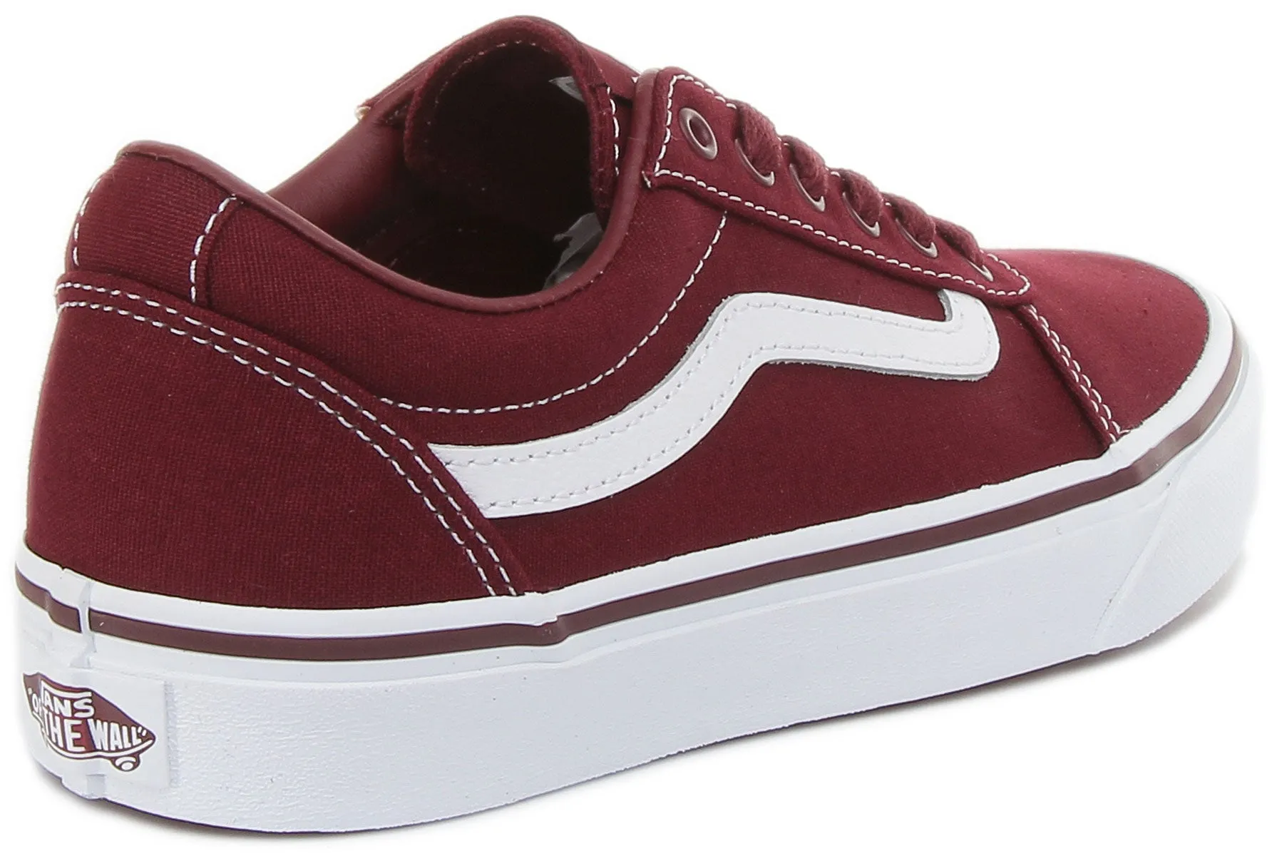 Vans Ward Canvas In Burgundy For Juniors