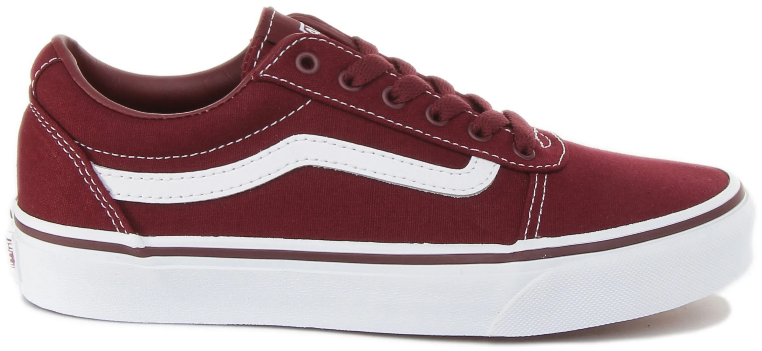 Vans Ward Canvas In Burgundy For Juniors