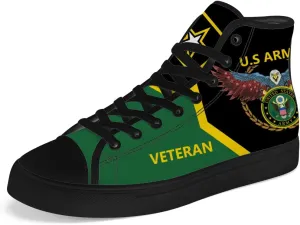 Veteran High Top Canvas Shoes for Men Women High Top Sneakers Lace Up Casual Shoes Gifts for Mama Papa