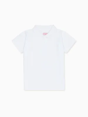 White Camilo Boy Polo Shirt