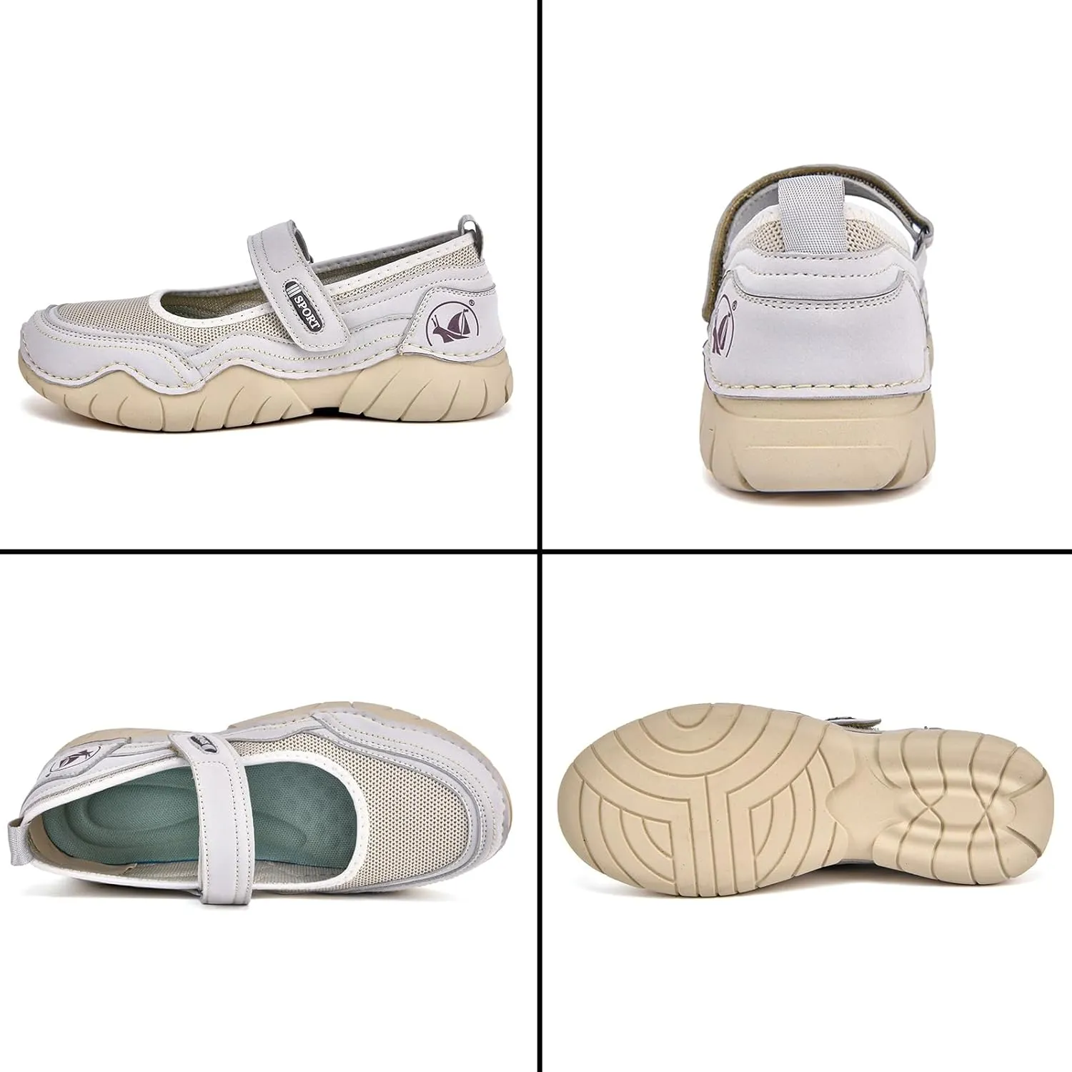 Women's Hollow Mesh Mary Jane Shoes Fashion Hand Stitching Lightweight Breathe Arch Support Non-Slip Sneakers Comfort Slip on Orthotic Casual Walking Shoes