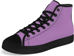 Women's Men's High Top Canvas Shoes Purple High Top Sneakers Lace Up Casual Shoes Gifts for Men Women