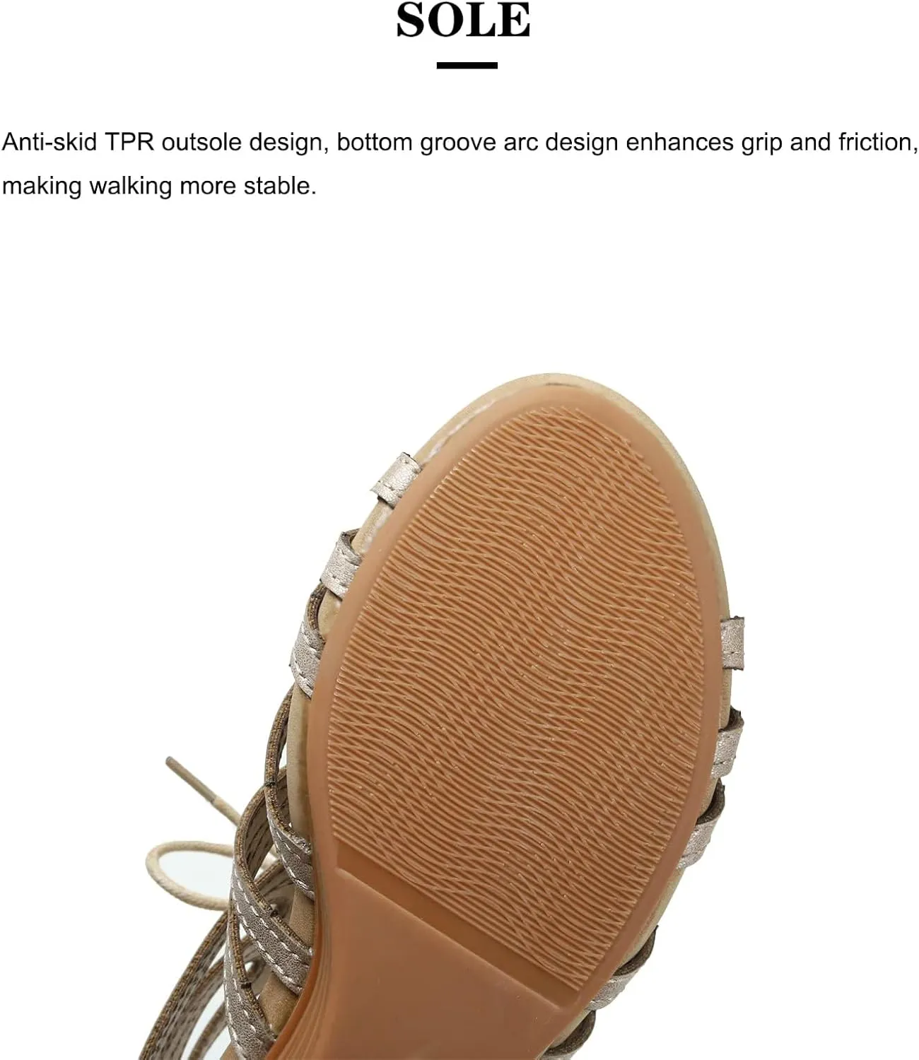 Women's Open Toe Wedge Gladiator Sandals,Strappy Zipper Orthopedic Roman Sandals,Fish Mouth Round Toe Cage Beach Sandals