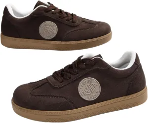 Women??s Retro Casual Sneakers ?C Faux Suede Fashion Skate Shoes with Rubber Sole, Lace-Up Design, and Street Style Look ?C Comfortable Everyday Walking Trainers for Travel, Campus & City Wear