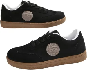 Women??s Retro Casual Sneakers ?C Faux Suede Fashion Skate Shoes with Rubber Sole, Lace-Up Design, and Street Style Look ?C Comfortable Everyday Walking Trainers for Travel, Campus & City Wear
