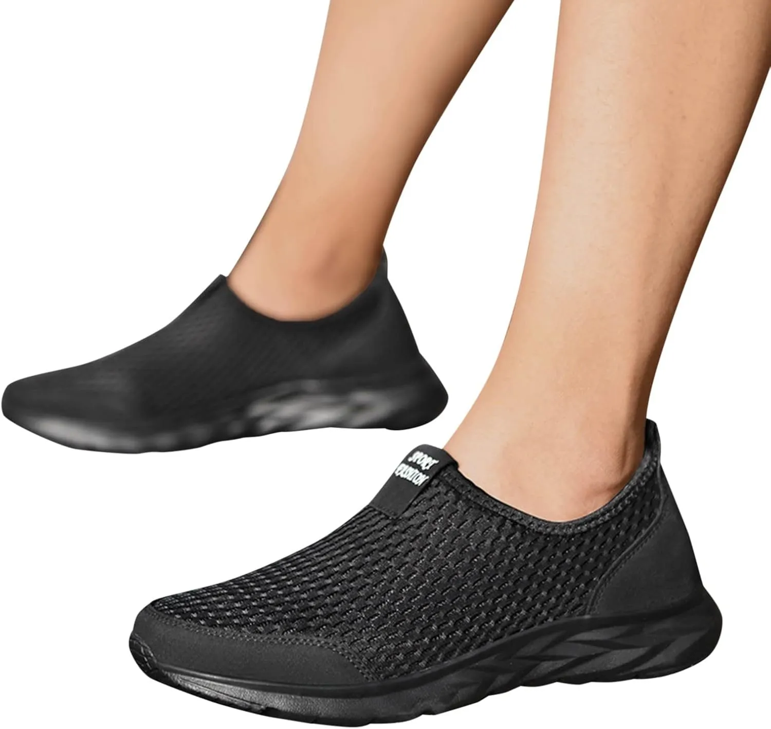 Womens Running Shoes Lightweight Breathable Non Slip Work Shoes for Women Slip on Tennis Shoes Non Slip Gym Workout Walking Sneakers Casual Comfortable Athletic Tennis Sneakers with Memory Foam