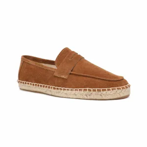 Women's Suede Leather Espadrilles Slip