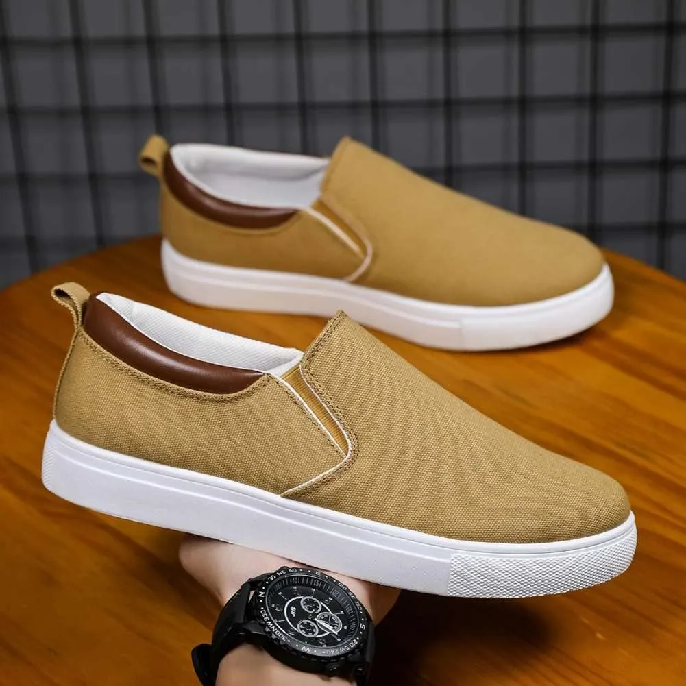 YAXE Men's Slip On Canvas Loafers Casual Skateboarding Shoes
