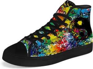 Yin and Yang High Top Canvas Shoes High Top Sneakers Lace Up Casual Shoes Gifts for Men Women