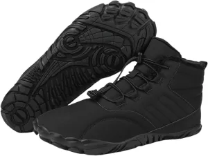 ZWRXW Hike Shoes Footwear Winter Barefoot Shoes Women Waterproof Hiking Non-Slip Ankle Snow Booties Warm Fur Lining Boots Wide Toe Box Barefoot Footwear Unisex