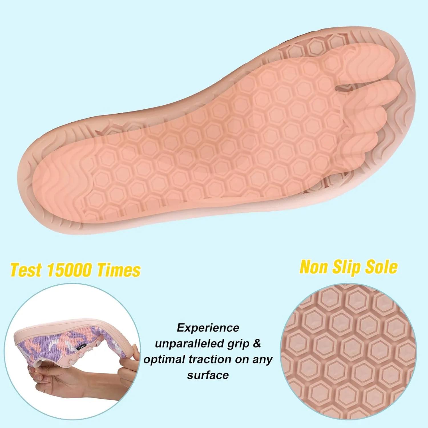 ZYEN Wide Toe Box Barefoot Shoes for Women | Wide Width Breathable Camouflage Shoes | Zero Drop Sole Fashion Non Slip Gym Sneaker Lightweight Minimalist Walking Sneaker
